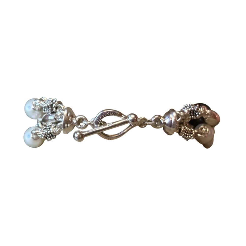 Michael Dawkins Bracelet Sterling Silver, Hematite and Pearl Multi Strand - Picture 8 of 9
